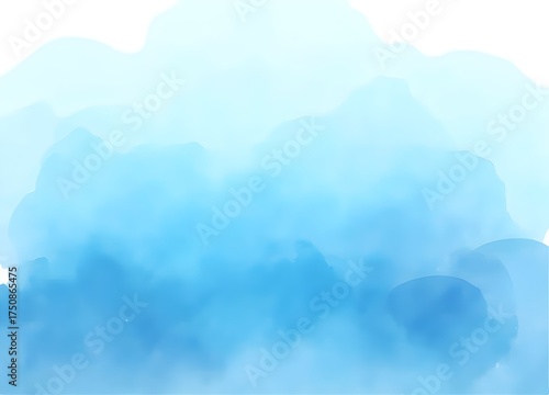 Watercolor blue background isolated on white background abstract blue watercolor cloud, natural soft tone illustration for invitation, wedding or greeting cards hand drawn vector illustration