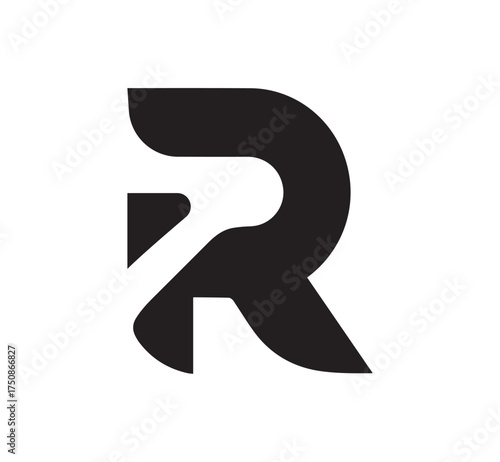 Abstract 'R' Initial Modern Graphic Design for Identity and Branding Concepts