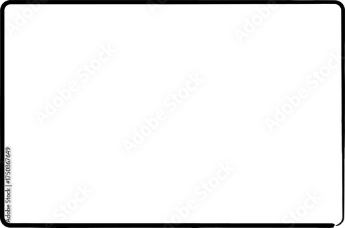 Empty rectangle frame simple border minimalist design graphic element placeholder