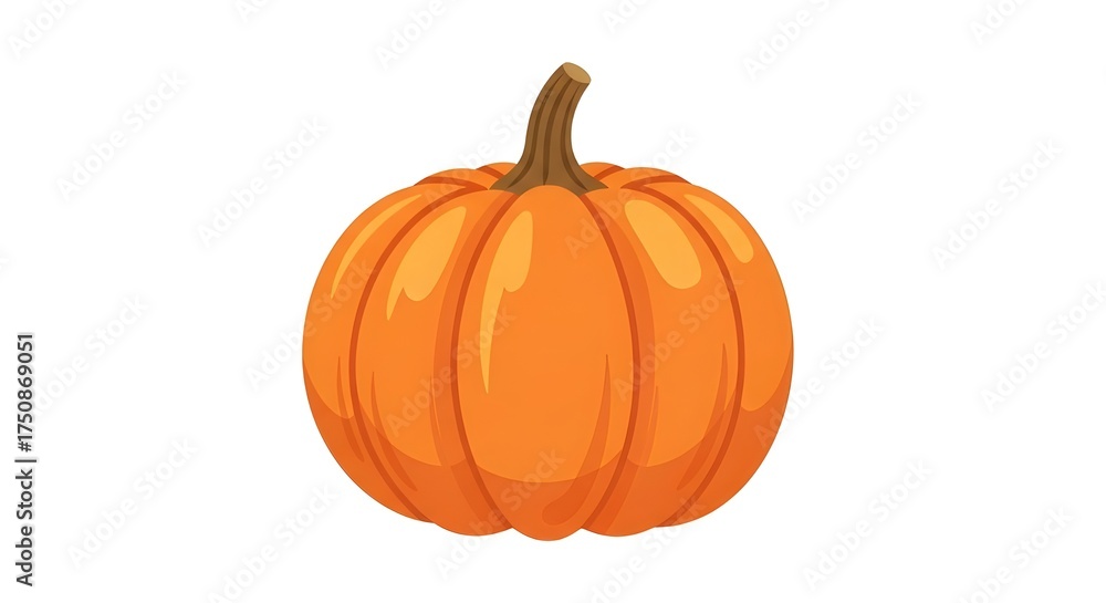 Obraz premium pumpkin isolated on white background Pumpkin on White Isolated Autumn Pumpkin