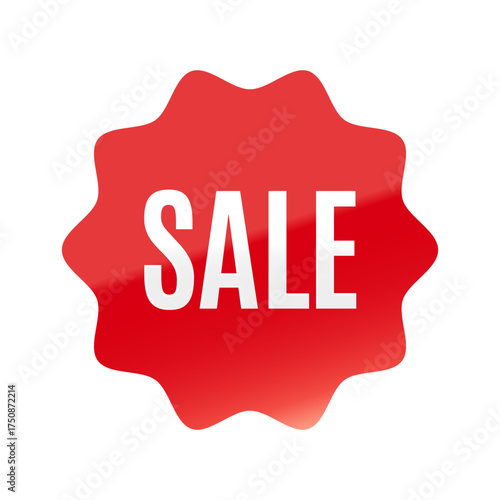 光沢のあるアイコン_SALE_Antonio font_なめらかなジグザグ型_RED