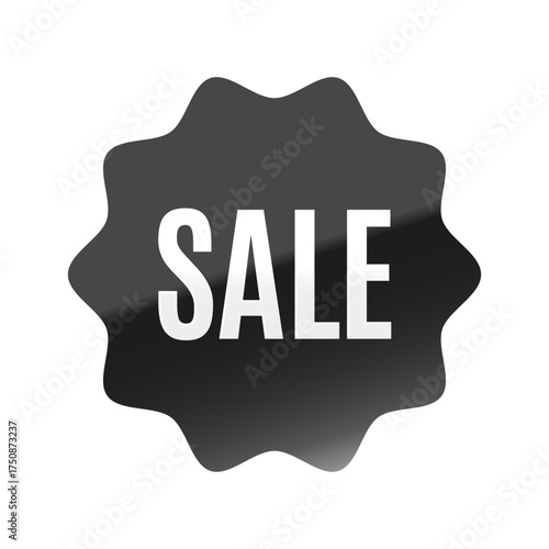 光沢のあるアイコン_SALE_Antonio font_なめらかなジグザグ型_BLACK