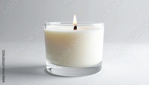 candle in glass