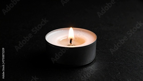 candle on black background