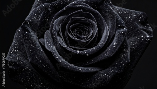 black and white rose