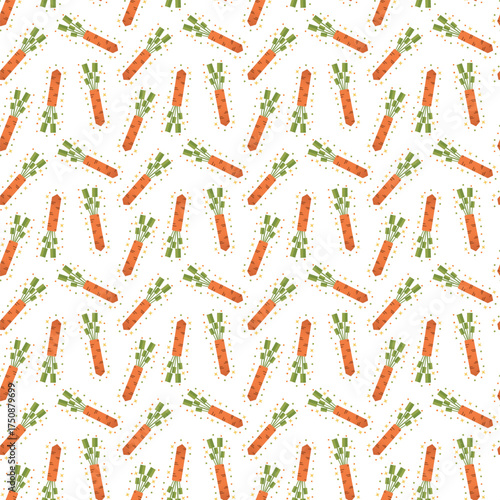 Decorative endless texture of fresh carrots, ideal for kitchen, garden, eco friendly prints.