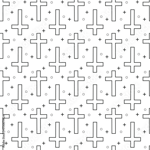Simple Christian cross seamless pattern for worship themes across print, fabric, and wallpaper