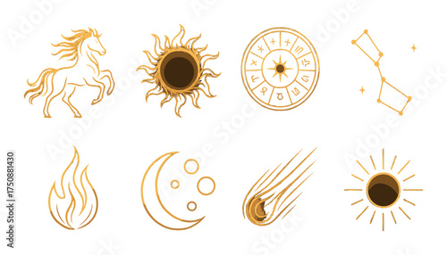 Construction icons: engineer, documents, architecture, tools, and equipment symbols.