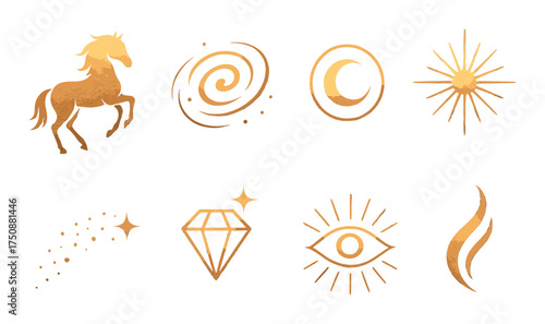 Architectural icons set featuring buildings, construction tools, and design blueprints.