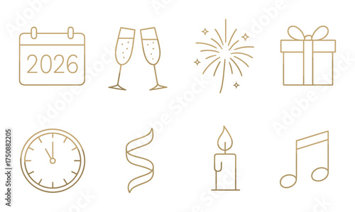 Business and legal icons set: contract, handshake, book, chart, institution, magnifying glass, globe, certificate.