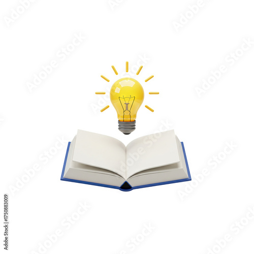 Open Book with Light Bulb Generative AI