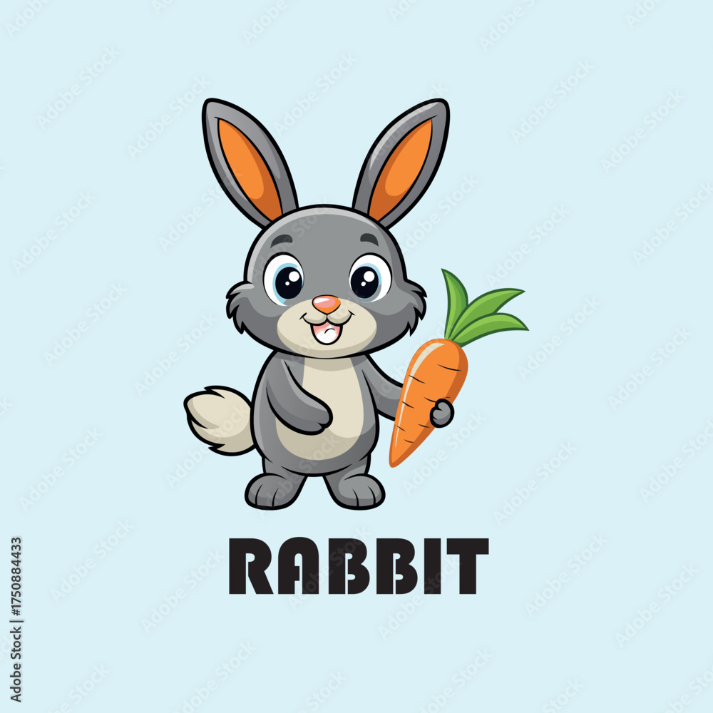 Fototapeta premium Tech Bunny Adventures – The Cutest Coder with a Carrot!