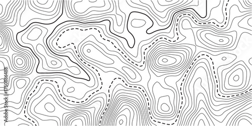 Black and white lines seamless Topographic map patterns,its very attractive and gorgeous. topography line map. Vintage outdoors style.Abstract topo contour map on white background, Topographic map Top