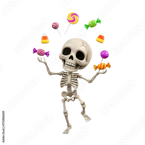Skeleton Juggling Halloween Candy & Sweets