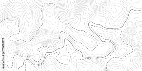 Black and white lines seamless Topographic map patterns, topography line map. Vintage outdoors style.Abstract topo contour map on white background, Topographic map Topographic contour lines map seamle