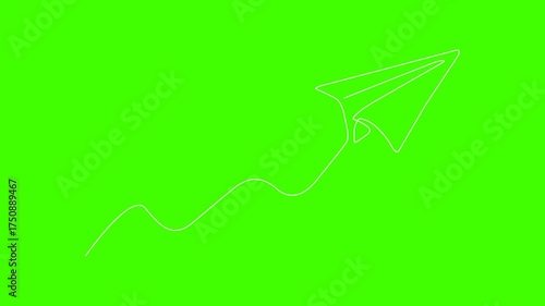 Paper Airplane Flying Animation – Symbol of Freedom, Creativity, and Childhood Fun