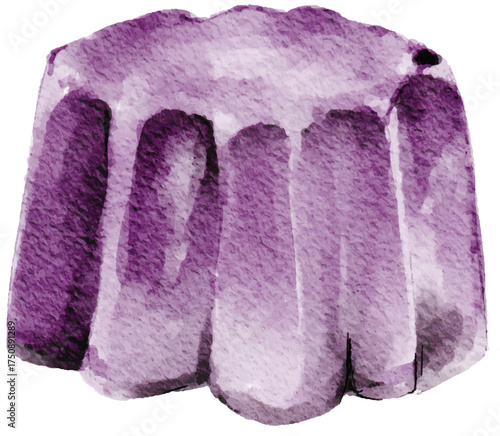 Purple Jello Watercolor Dessert
