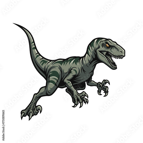 Velociraptor as a simple logo modern abstract vector illustration, white background