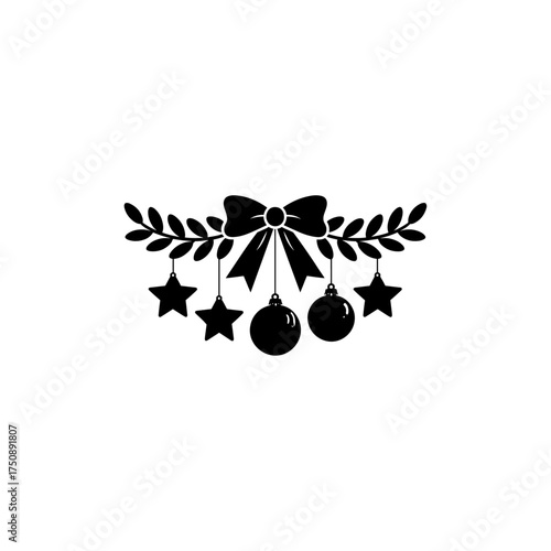 Silhouette Christmas banner design