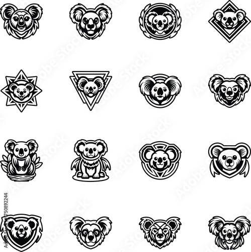 Collection of Glyph Style Jackal Logos

