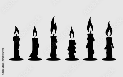 Minimal Candle Silhouettes Collection