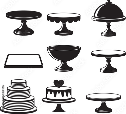 vector illustration of a restaurant table