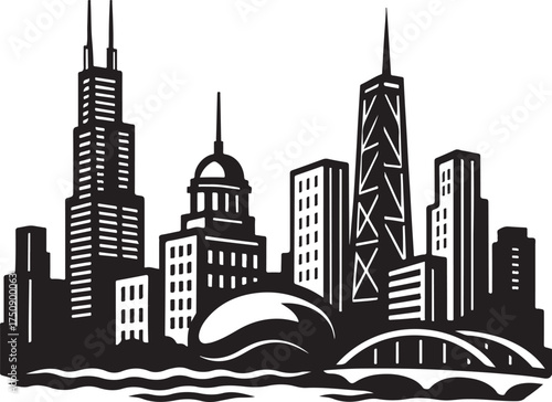 Chicago Silhouette Vector