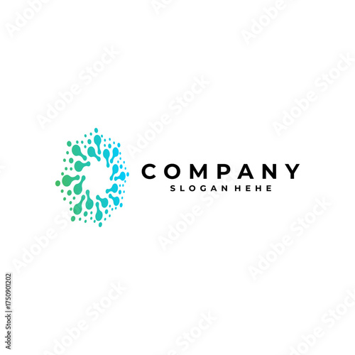 Geometric vector star circle logo