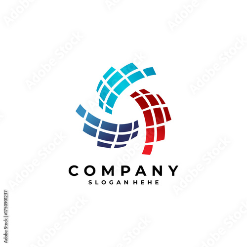 Geometric vector star circle logo