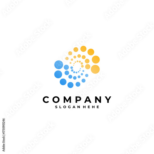 Geometric vector star circle logo