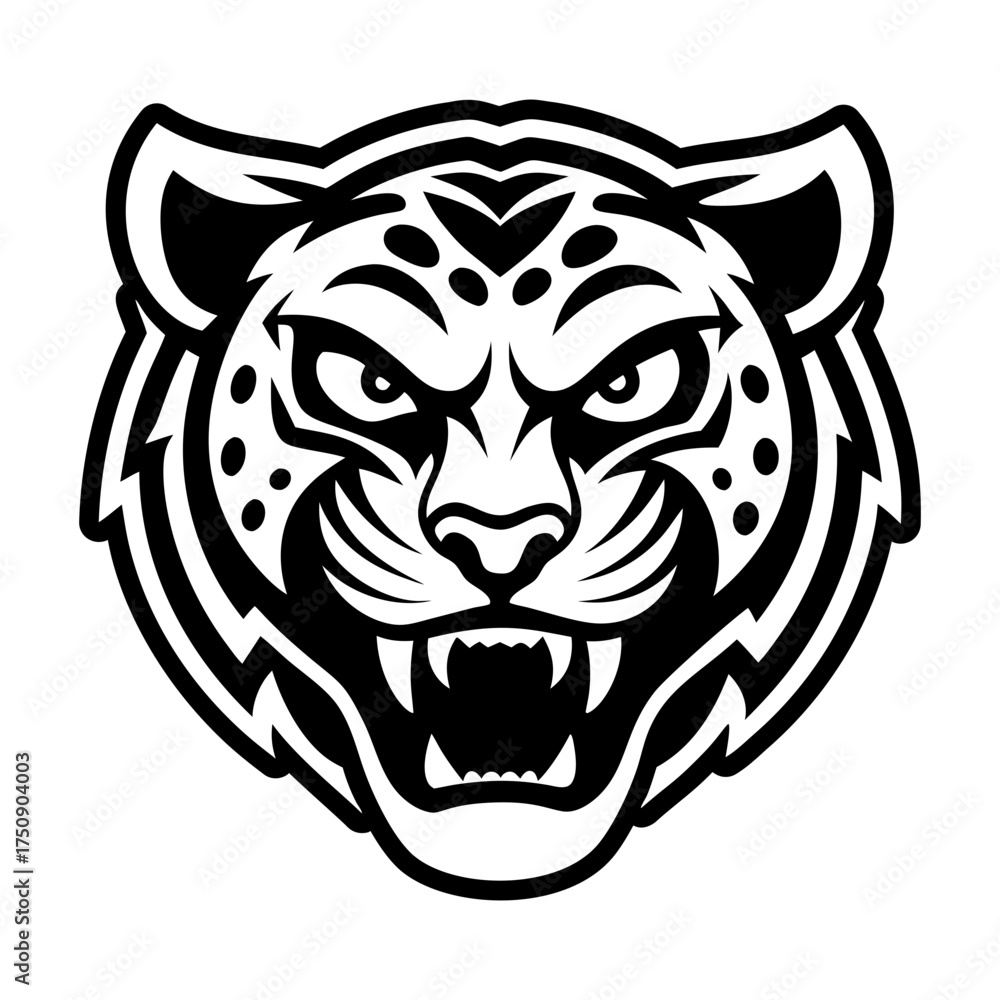 Obraz premium A filled style icon representing a leopard symbol