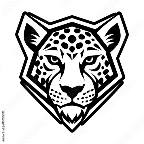 A filled style icon representing a tiger face