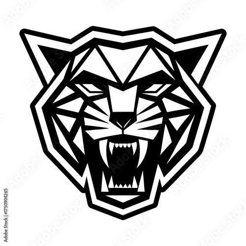 Glyph style icon showing a leopard head