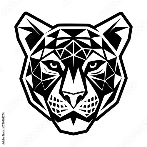 A filled style icon representing a tiger face