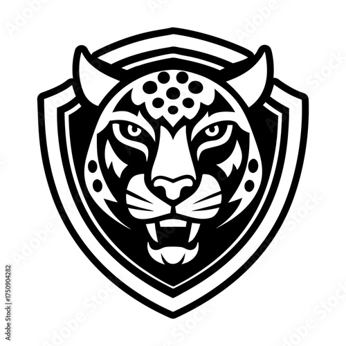 A filled style icon representing a tiger logo