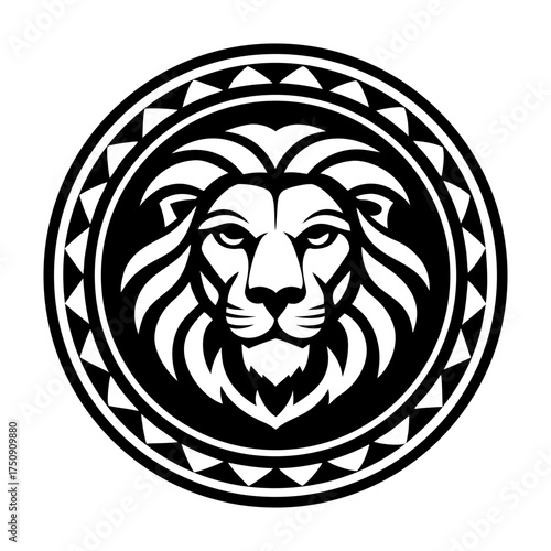 Glyph style icon showing a lion head