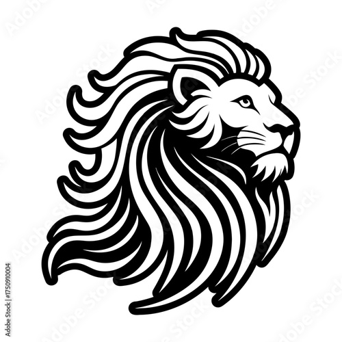 A filled style icon representing a lion symbol