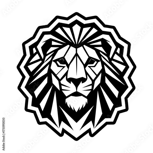 A glyph style icon showing a leo logo