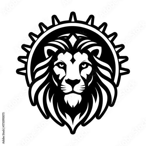 Glyph style icon showing a leo symbol