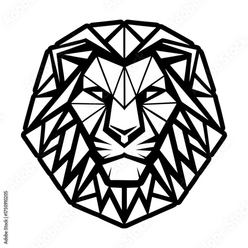 A glyph style icon showing a lion mascot
