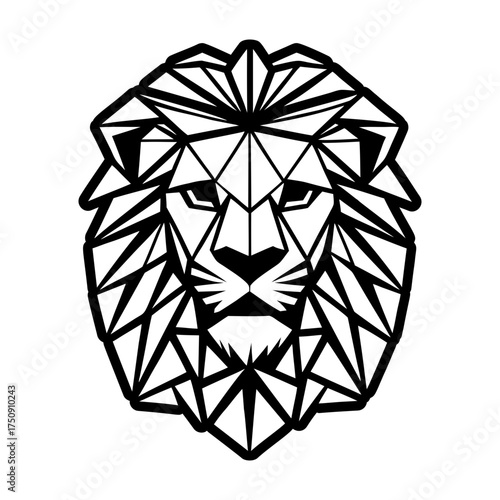 A glyph style icon showing a leo logo