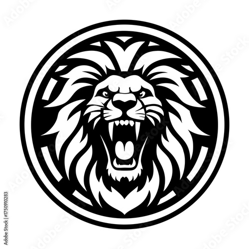 Glyph style icon showing a leo symbol