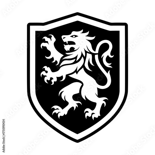 A glyph style icon showing a leo logo