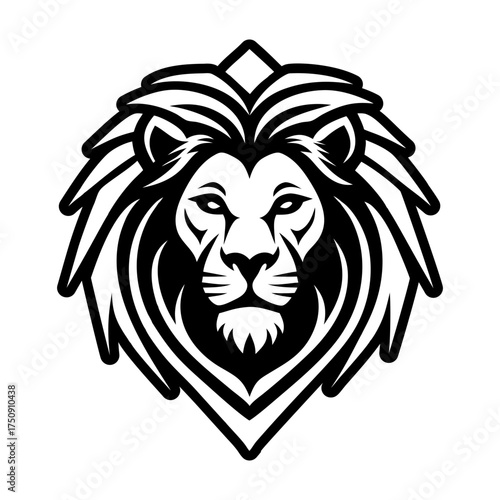 A glyph style icon showing a lion mascot