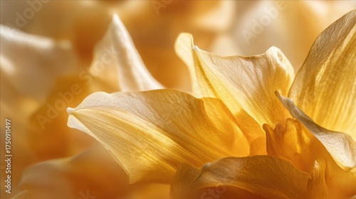 Wallpaper Mural Golden petals in bloom: nature's exquisite floral design for invitations and decor Torontodigital.ca