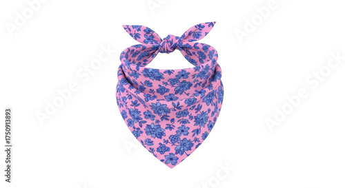 Konstfotografi Isolated bandana headwrap with floral print for stylish accessory, fashion headw