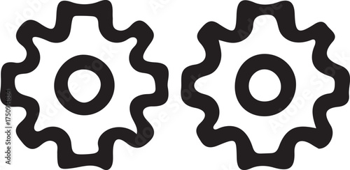 Two interlocking gears symbolizing connection and mechanics