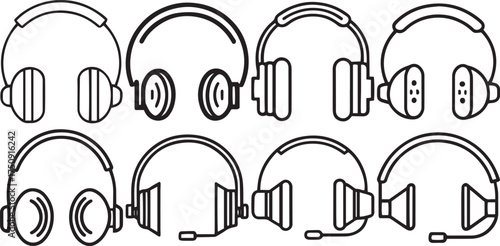 Headphone Basic Outline Set