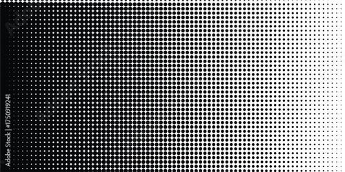 Square Rounded Dots Offset Halftone Pattern Radial Border Vector Abstract Background. Retro Futuristic Sci-Fi Technology Art Illustration. Geometrical Rhombus Grid Abstraction Half Tone Subtle Texture