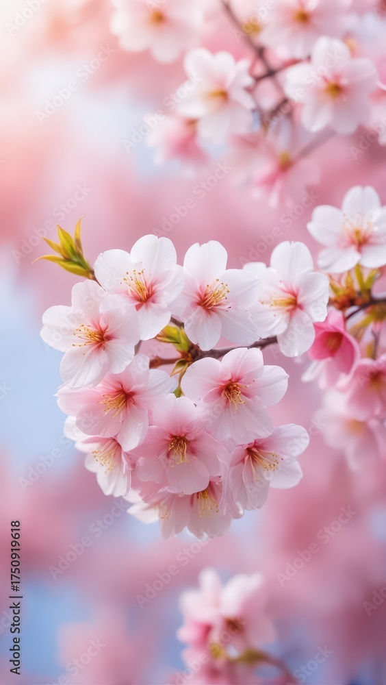 Obraz premium Soft focus on blooming cherry blossoms